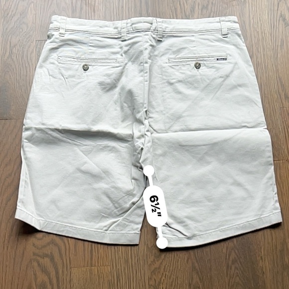 Johnnie-O off white neil stretch twill 9 inch shorts size 36 academia preppy E - Picture 6 of 9